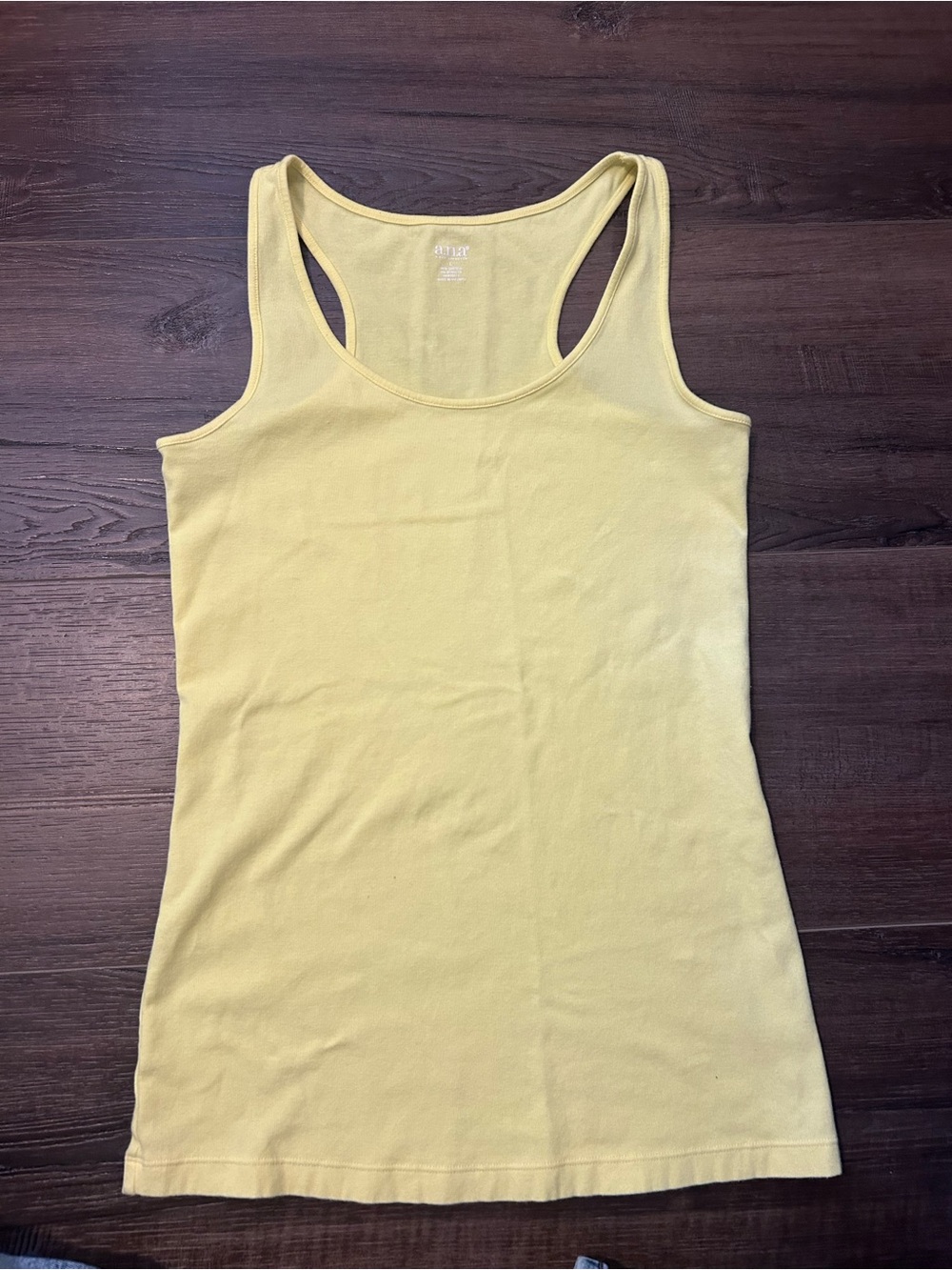 a.n.a Large Yellow Racerback Tank Top